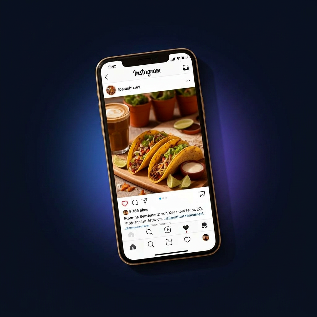 Mockup de campaña de redes sociales para un restaurante